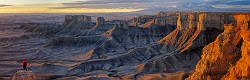 Utah Badlands  Utah Badlands; Moonoscape Overlook; Sunrise : Utah Badlands, Moonoscape Overlook, Sunrise
